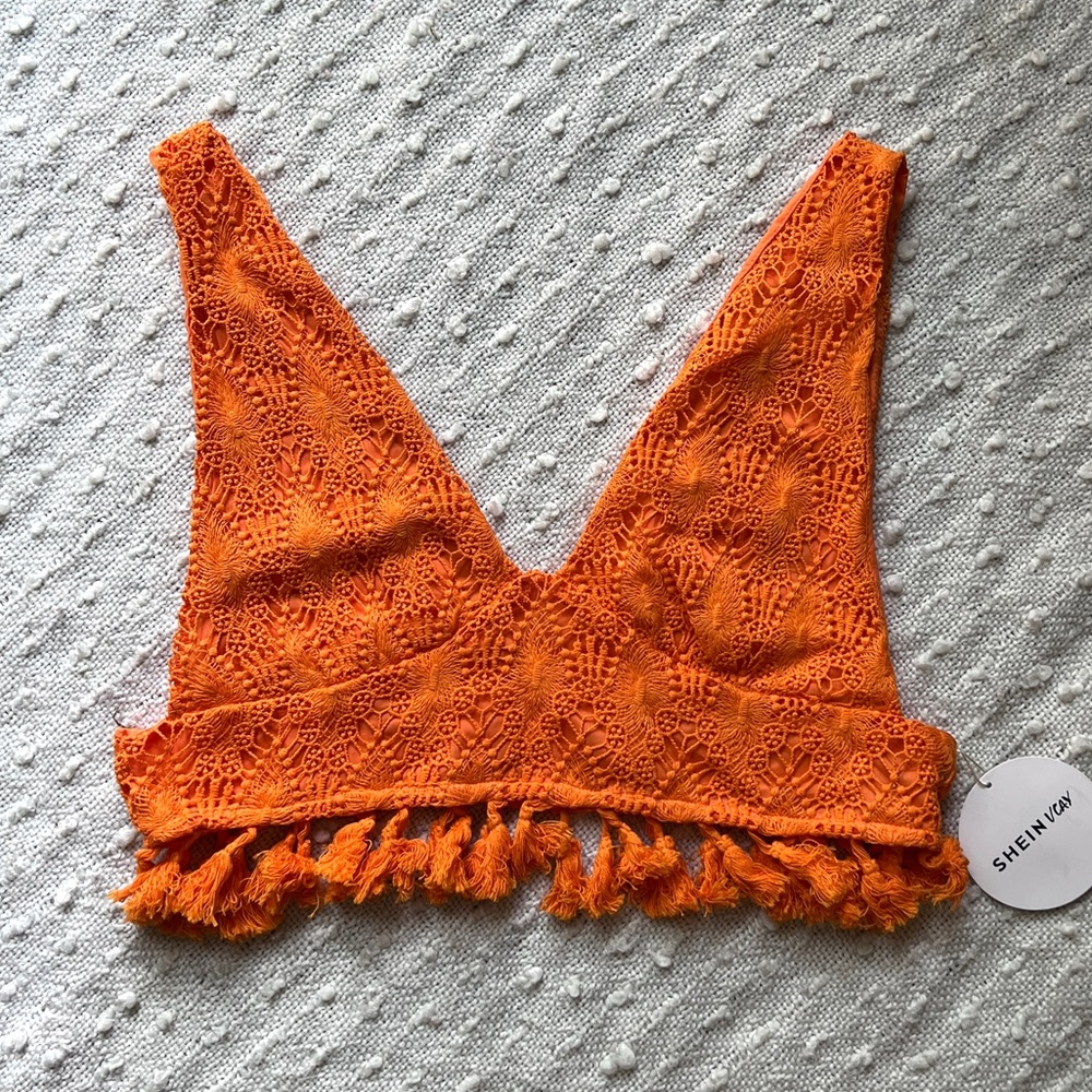 Lace tassel tank top